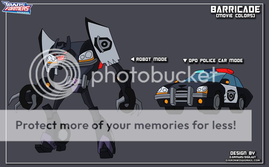 2D Artwork Transformers Animated BARRICADE Page 3 TFW2005 The